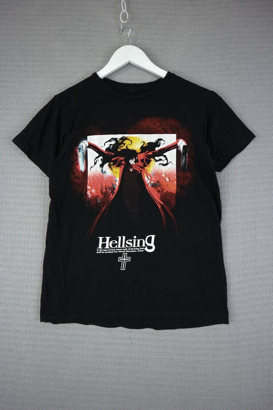 Hellsing Graphic Anime T-Shirt Black Men's Size Small Cotton